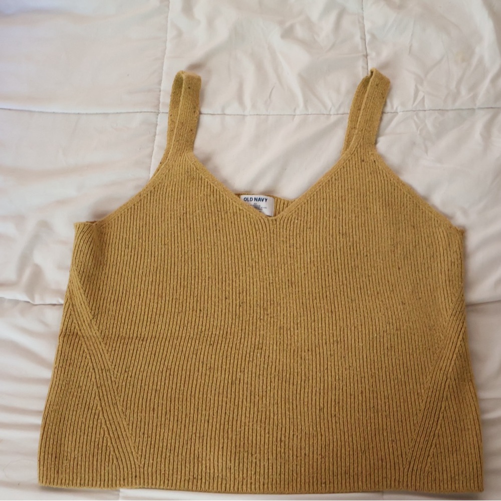 Yellow Knit Tank Top